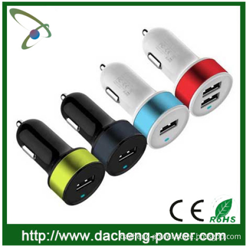 5V 3.1A portable dual usb car charger for Iphone5/6